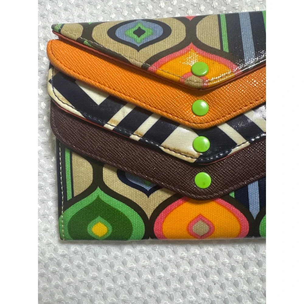 Sondra Roberts SR2 Envelope Clutch Womens Multicolor Good Geometric Retro